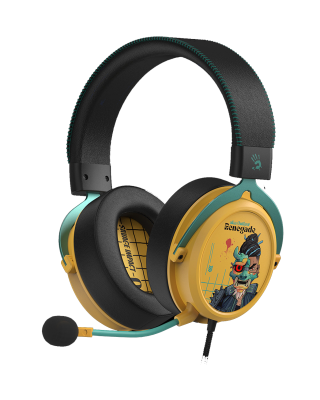 Наушники игровые проводные Bloody M595 Renegade Sunset Gaming / Black-Yellow