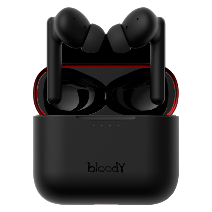 Наушники игровые беспроводные Bloody M90 Gaming Earphones / Black+Red
