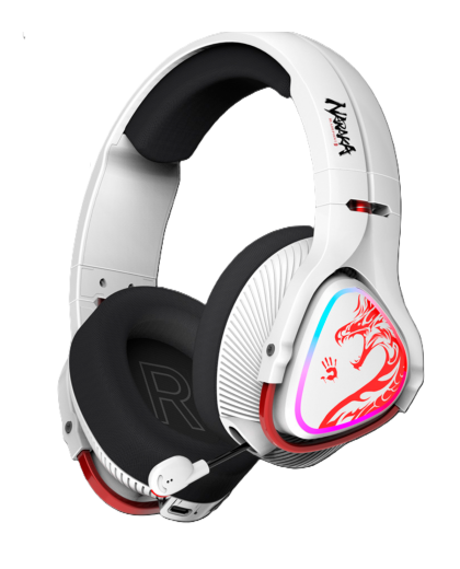 Наушники игровые беспроводные Bloody MR720 NARAKA Gaming RGB / White