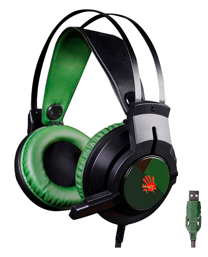 Наушники игровые проводные Bloody J437 Gaming / Army Green