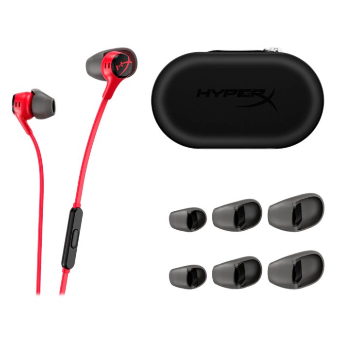 Наушники игровые проводные HyperX Cloud Earbuds II Gaming / Red