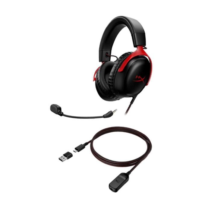 Наушники игровые проводные HyperX Cloud III Gaming / Black-Red