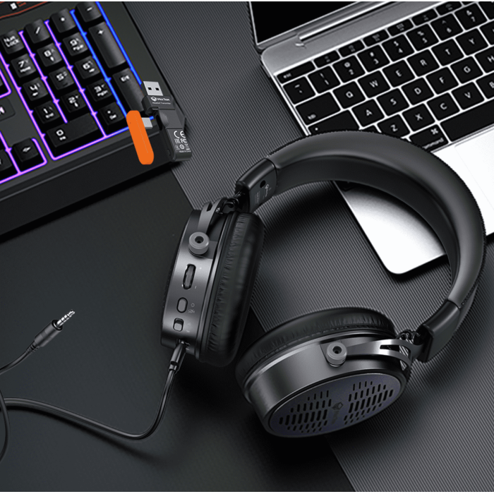 Наушники игровые беспроводные Meetion BTH013 Gaming / Black