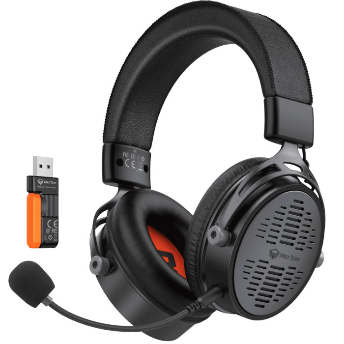 Наушники игровые беспроводные Meetion BTH013 Gaming / Black