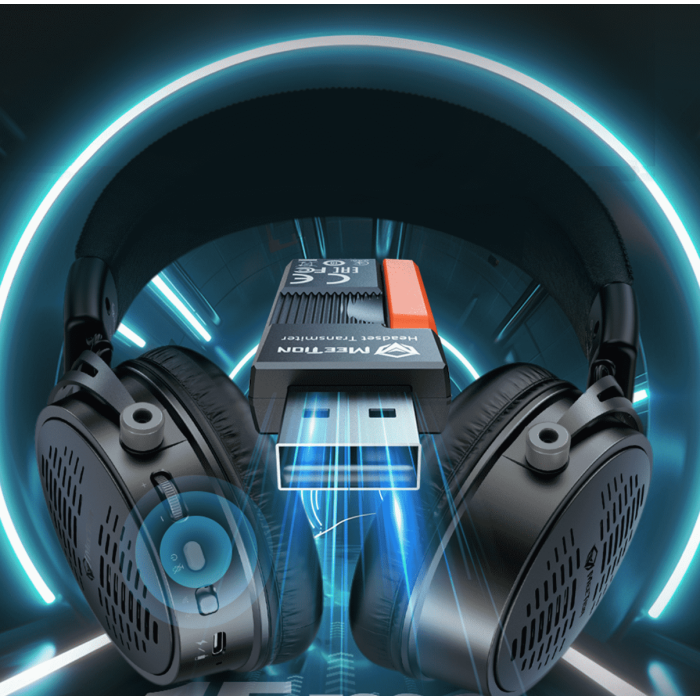 Наушники игровые беспроводные Meetion BTH013 Gaming / Black