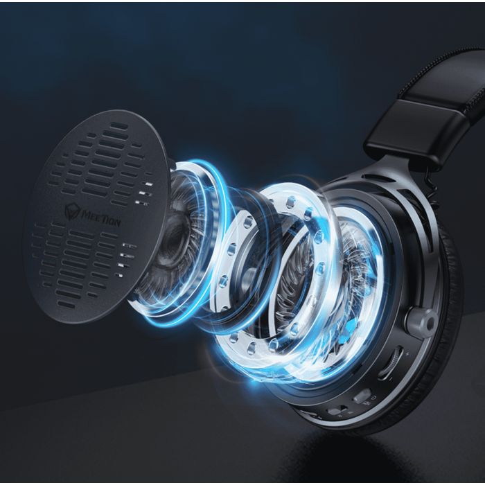Наушники игровые беспроводные Meetion BTH013 Gaming / Black