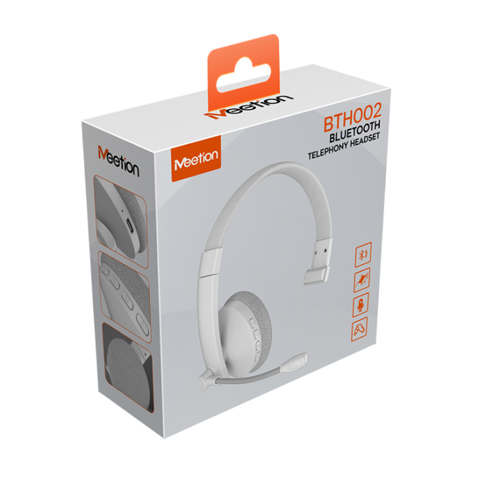 Наушники проводные Meetion HP002 / White+Gray