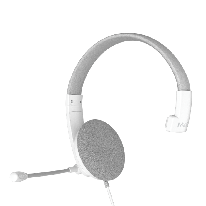 Наушники проводные Meetion HP002U / White+Grey