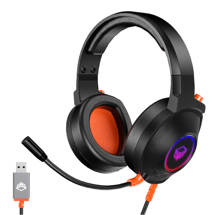 Наушники игровые проводные Meetion HP012 Gaming / Black