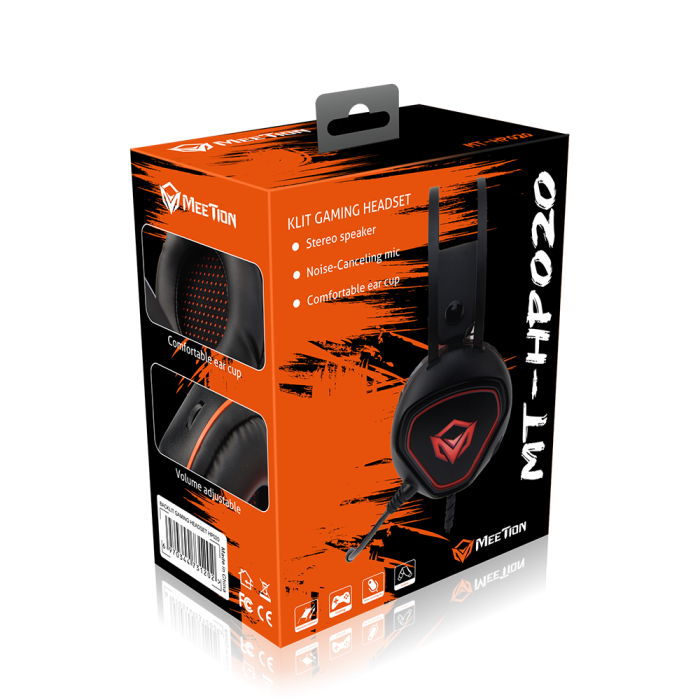 Наушники игровые проводные Meetion HP020 Gaming / Black