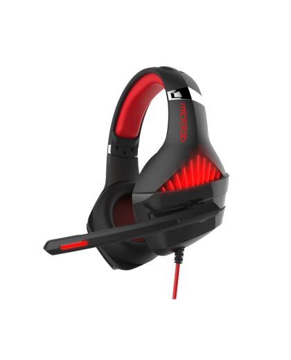 Наушники игровые проводные Microlab G6 Gaming / Red-Black