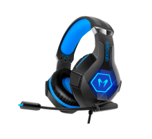 Наушники игровые проводные Microlab G7 Gaming / Blue-Black