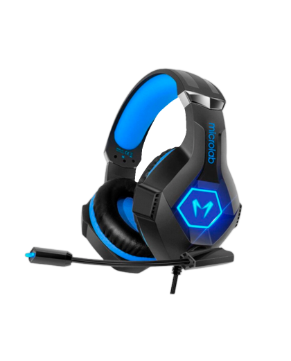 Наушники игровые проводные Microlab G7 Gaming / Blue-Black