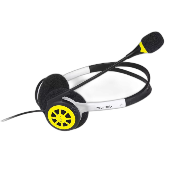Наушники проводные Microlab K250 / Black-Yellow