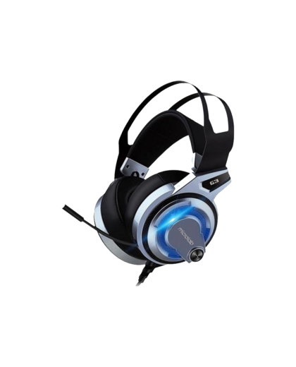 Наушники игровые проводные Microlab G3 Gaming / Silver-Black