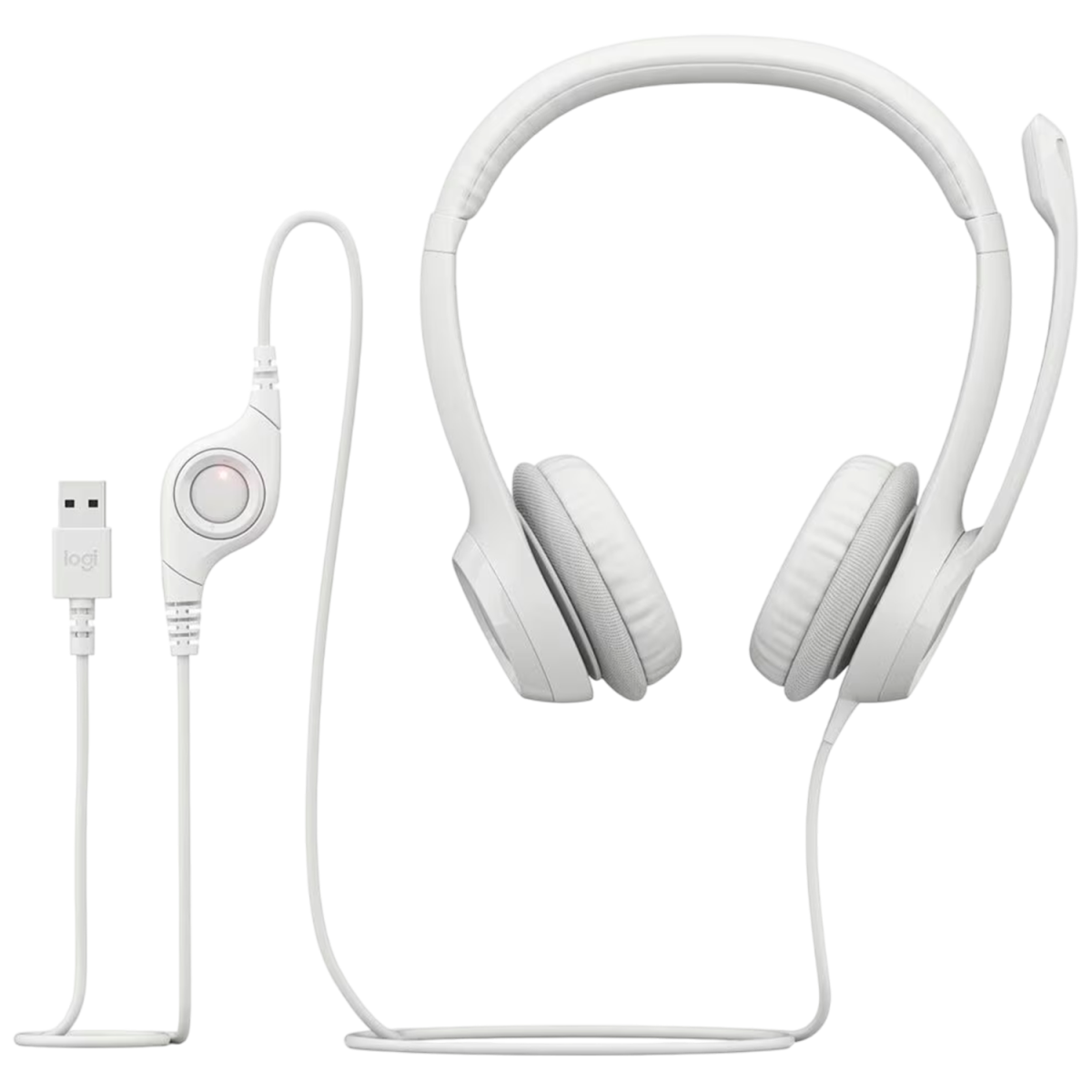 Наушники проводные Logitech H390 / White
