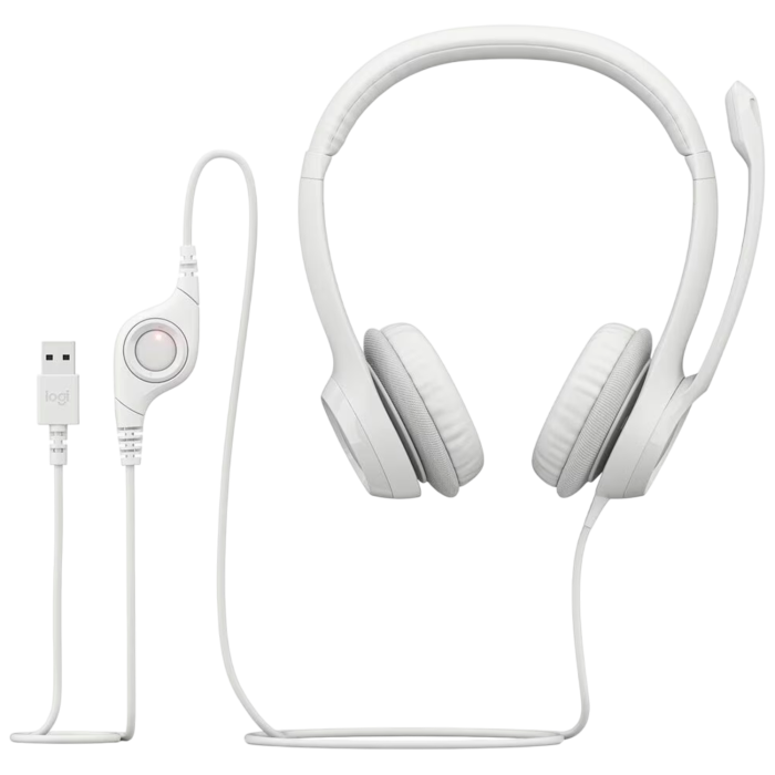Наушники проводные Logitech H390 / White