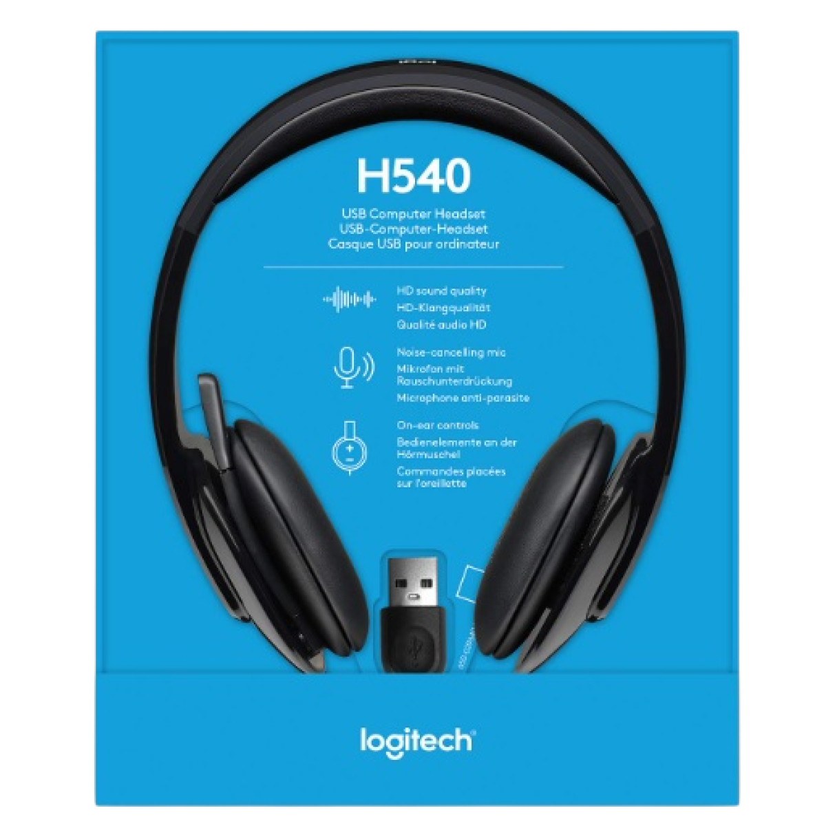 Наушники проводные Logitech H540 / Black