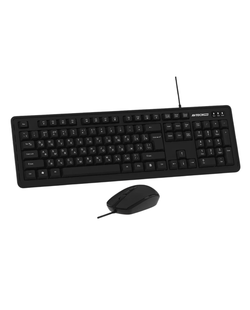 Комплект проводной (клавиатура+мышь) AVTech Pro C305 / Black