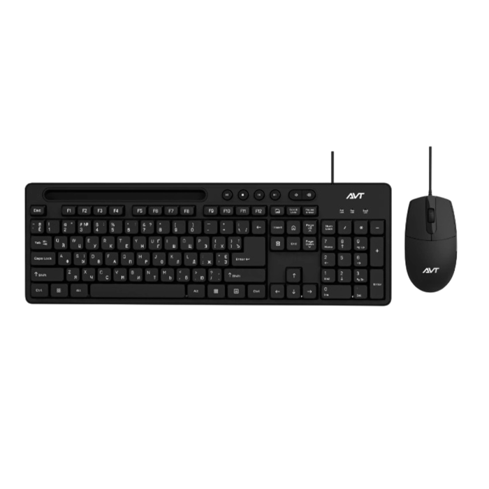 Комплект проводной (клавиатура+мышь) AVTech Pro C306 / Black