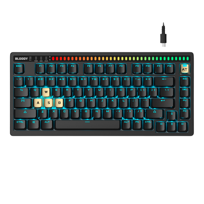Клавиатура игровая проводная Bloody AT75 Magnesium Gaming / Black
