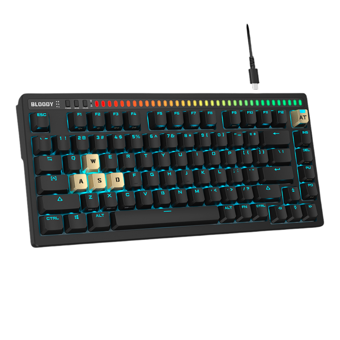 Клавиатура игровая проводная Bloody AT75 Magnesium Gaming / Black