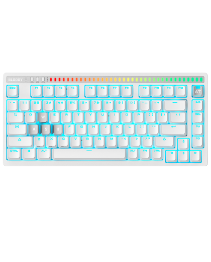 Клавиатура игровая проводная Bloody AT75 Magnesium Gaming / White