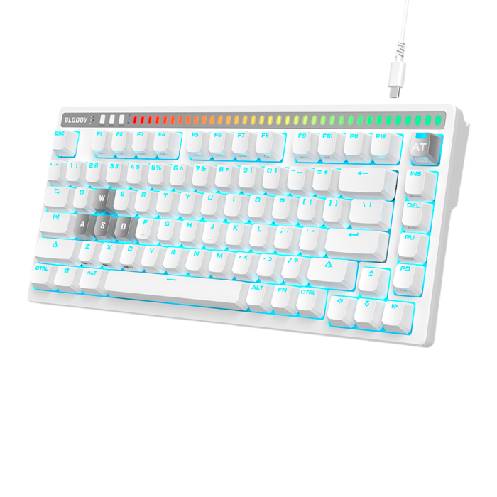 Клавиатура игровая проводная Bloody AT75 Magnesium Gaming / White