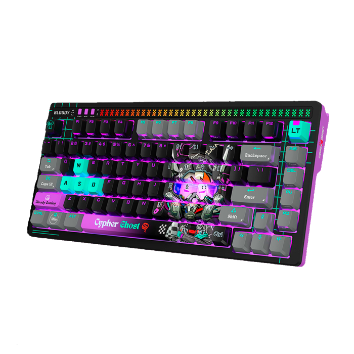 Клавиатура игровая проводная Bloody AT75 Cypher Ghost Gaming / Black