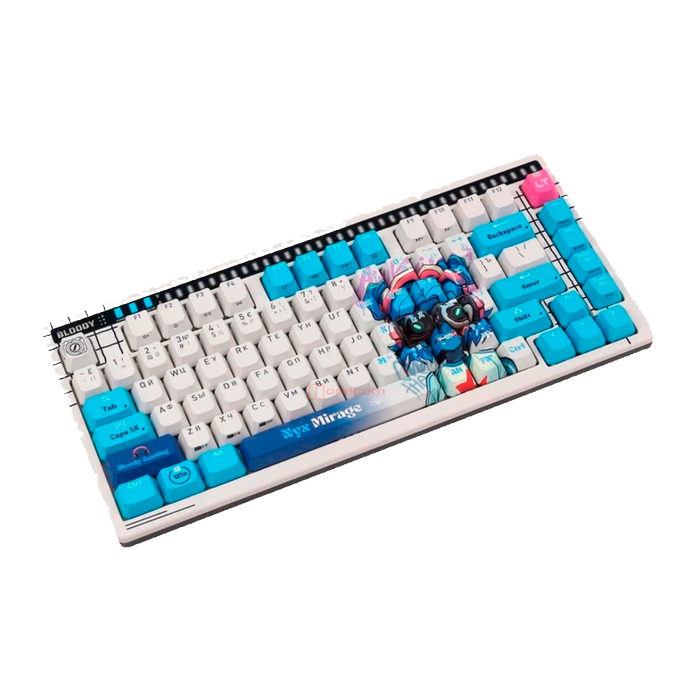Клавиатура игровая проводная Bloody AT75 Nyx Mirage Gaming / White