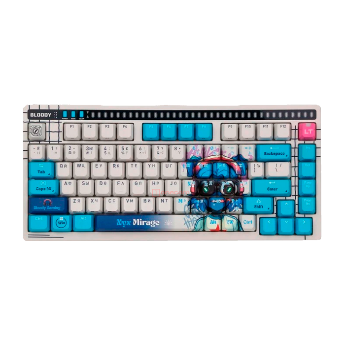 Клавиатура игровая проводная Bloody AT75 Nyx Mirage Gaming / White