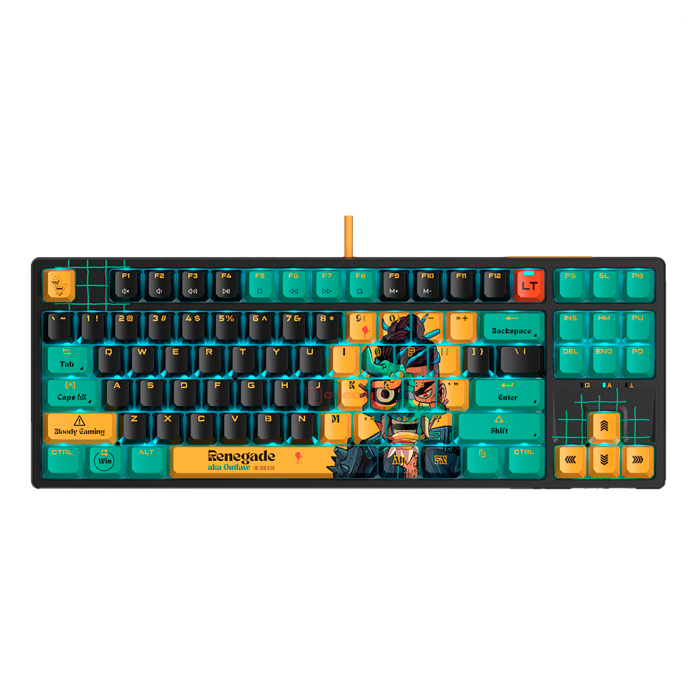 Клавиатура игровая проводная Bloody AT87 Renegade Midnight Gaming / Black