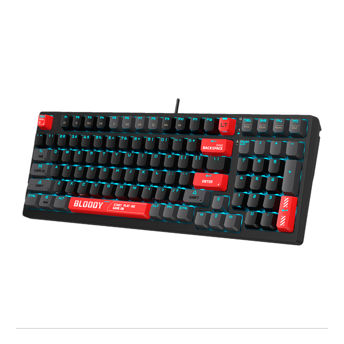 Клавиатура игровая проводная Bloody AT98 Gaming / Red-Black
