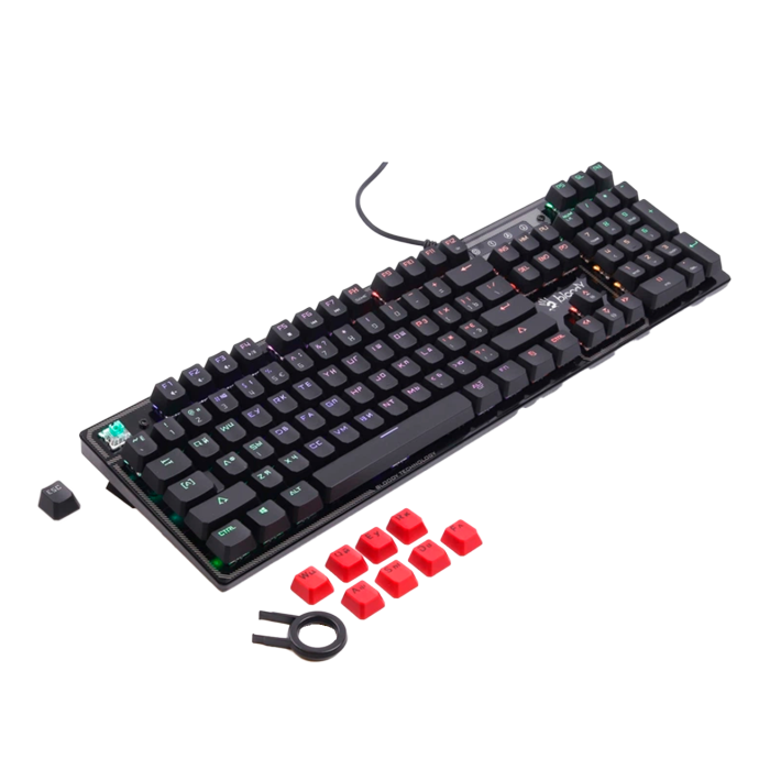 Клавиатура игровая проводная Bloody B750N Gaming / Destiny Green