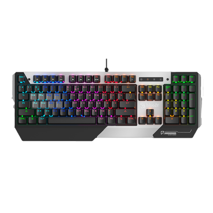 Клавиатура игровая проводная Bloody B865R Gaming / Gun Grey