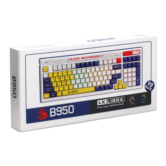 Клавиатура игровая проводная Bloody B950 Gaming / Warrior Blue