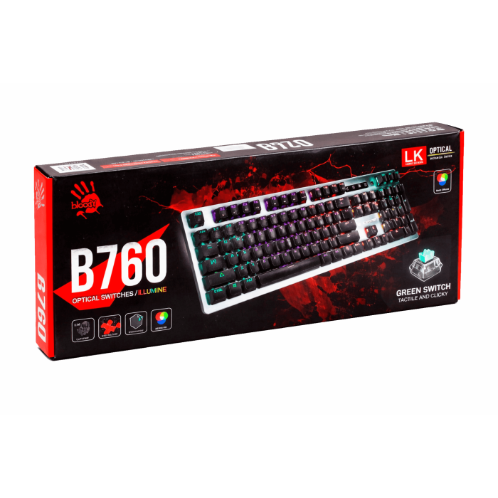 Клавиатура игровая проводная Bloody B760 Gaming / Grey