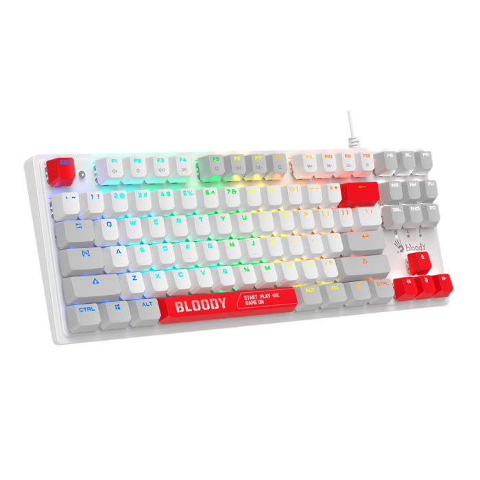 Клавиатура игровая проводная Bloody S310N RGB Gaming / Energy White