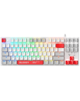Клавиатура игровая проводная Bloody S310N RGB Gaming / Energy White