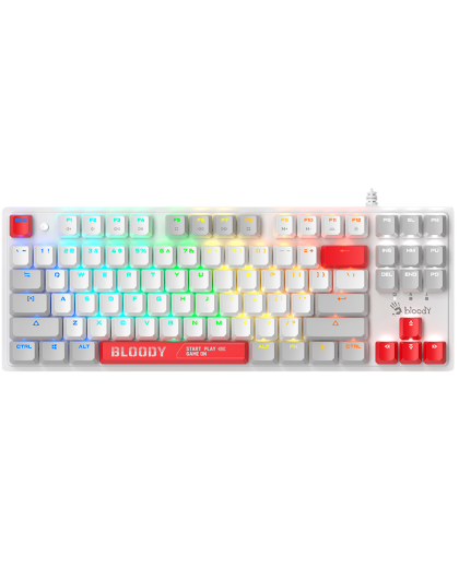 Клавиатура игровая проводная Bloody S310N RGB Gaming / Energy White