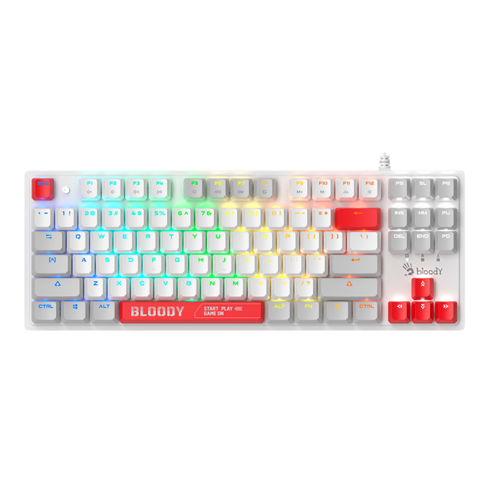 Клавиатура игровая проводная Bloody S310N RGB Gaming / Energy White
