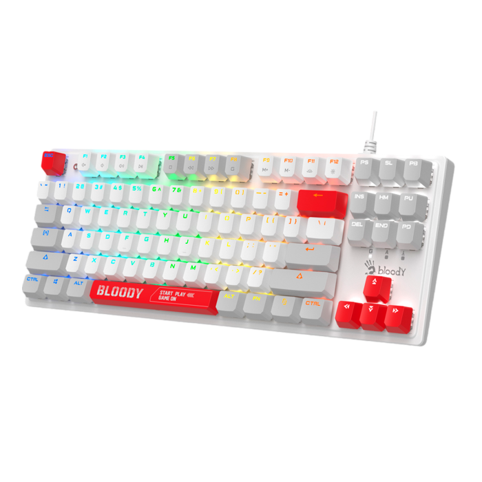 Клавиатура игровая проводная Bloody S310N RGB Gaming / Energy White