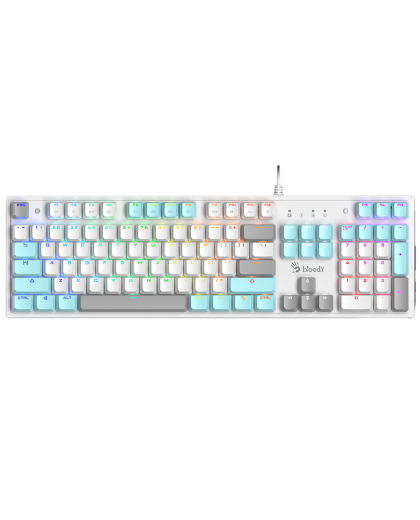 Клавиатура игровая проводная Bloody S510R RGB Gaming / Icy White