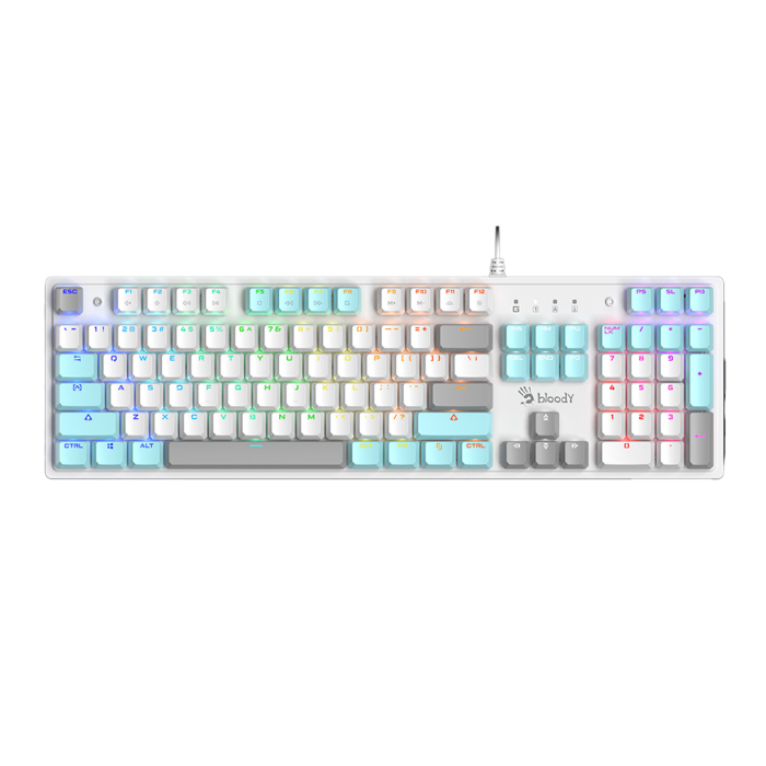 Клавиатура игровая проводная Bloody S510R RGB Gaming / Icy White
