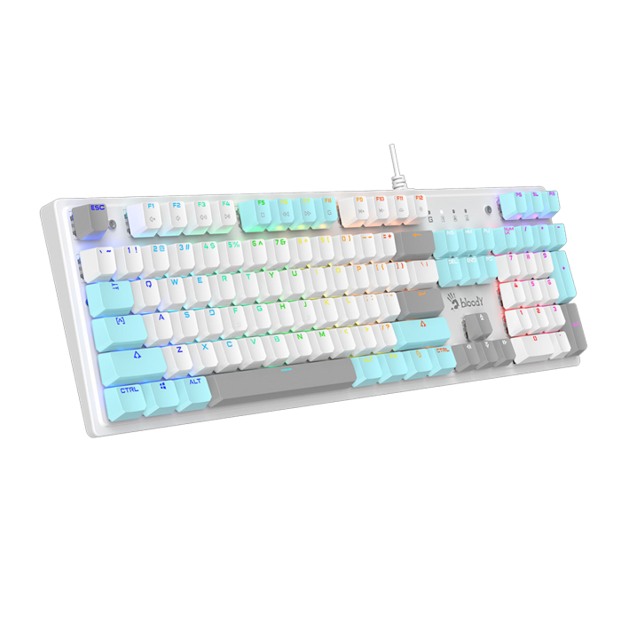 Клавиатура игровая проводная Bloody S510R RGB Gaming / Icy White