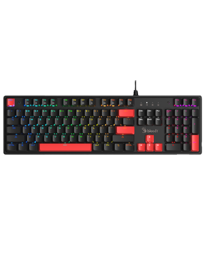 Клавиатура игровая проводная Bloody S520N RGB Gaming / Pudding Black