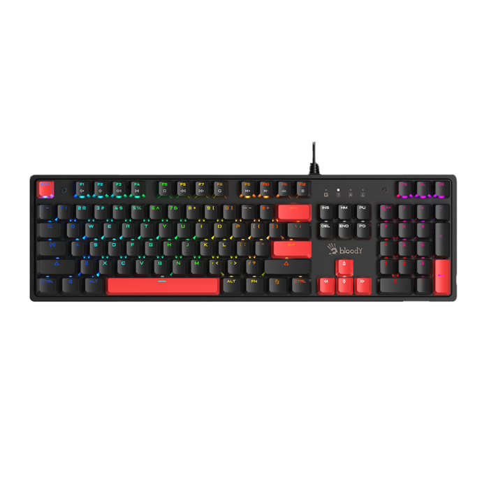 Клавиатура игровая проводная Bloody S520N RGB Gaming / Pudding Black