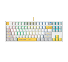 Клавиатура игровая проводная Bloody S87 Gaming / Energy White