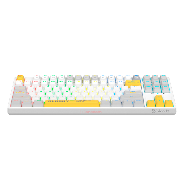 Клавиатура игровая проводная Bloody S87 Gaming / Energy White