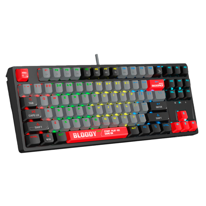 Клавиатура игровая проводная Bloody S87 Gaming / Energy Red